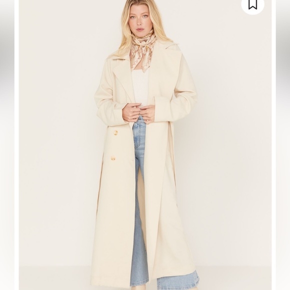 Show Me Your Mumu Women’s Trevor Trench Coat in Cream, NWT - Picture 8 of 13